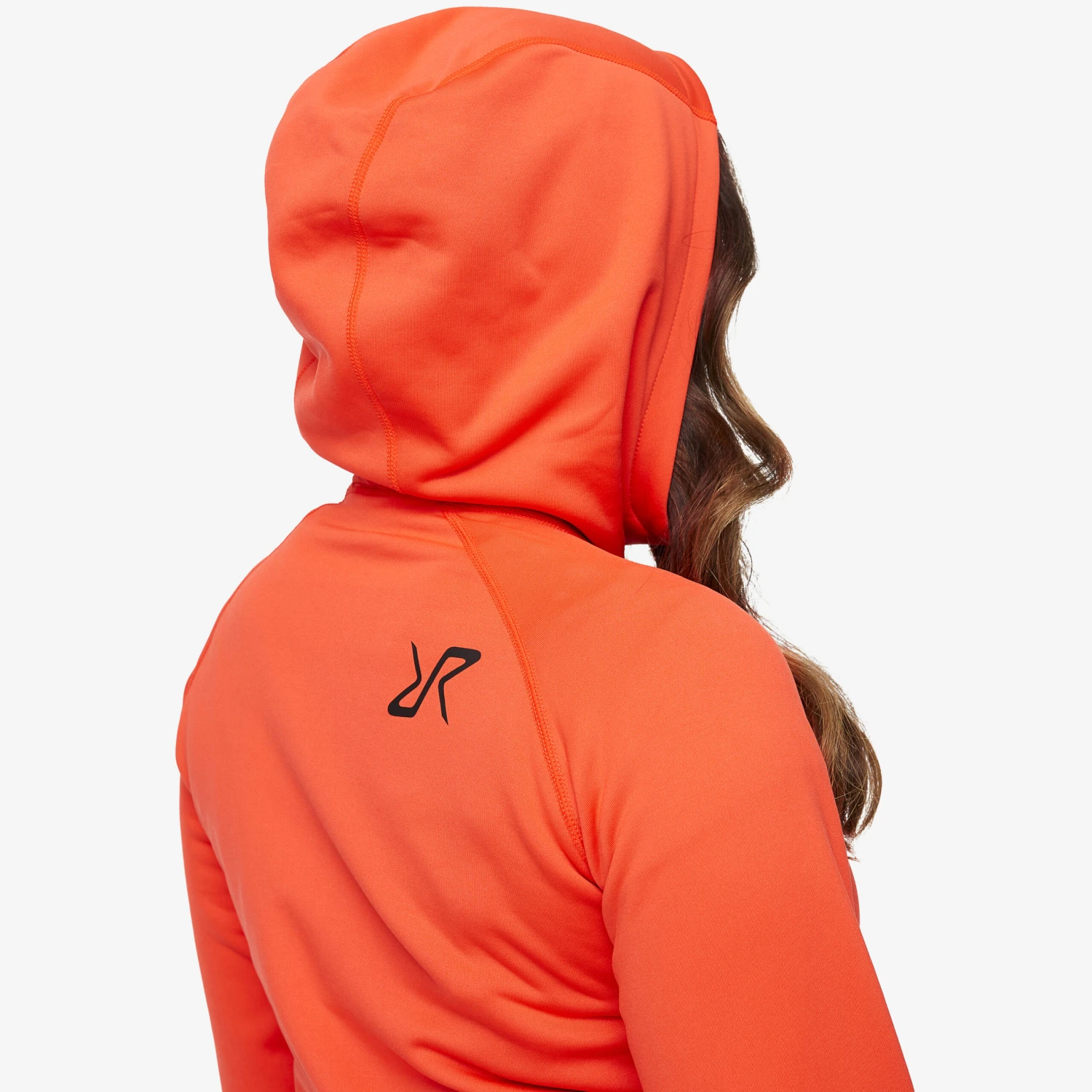 Illusion Hoodie Women Mandarin Red 6 Illusion Hoodie Women Mandarin Red - Image 4