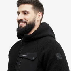 Sherpa Hoodie Men Caviar -KIN Clothing Style Shop 05d62e39 2d31 44e9 8438 67aafe724ab5