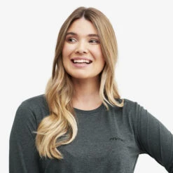 Vagabond Long Sleeve Tee Women Anthracite Melange -KIN Clothing Style Shop 2975c5a6 bb46 4aa1 87fb 72927f230096