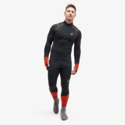 Hiball Waffle Base Layer Set Men Black/Flame