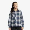 Flannel Shirt Women Moonlit Ocean/Blueberry -KIN Clothing Style Shop 73a94a0f 8e4e 44d8 be20 6ef9c2bfe9c5