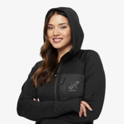 Illusion Hoodie Women Black/Anthracite -KIN Clothing Style Shop 7e6305e5 33a5 4199 b136 3539aa753135