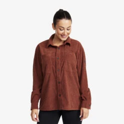 Cord Shirt Women Smoked Paprika