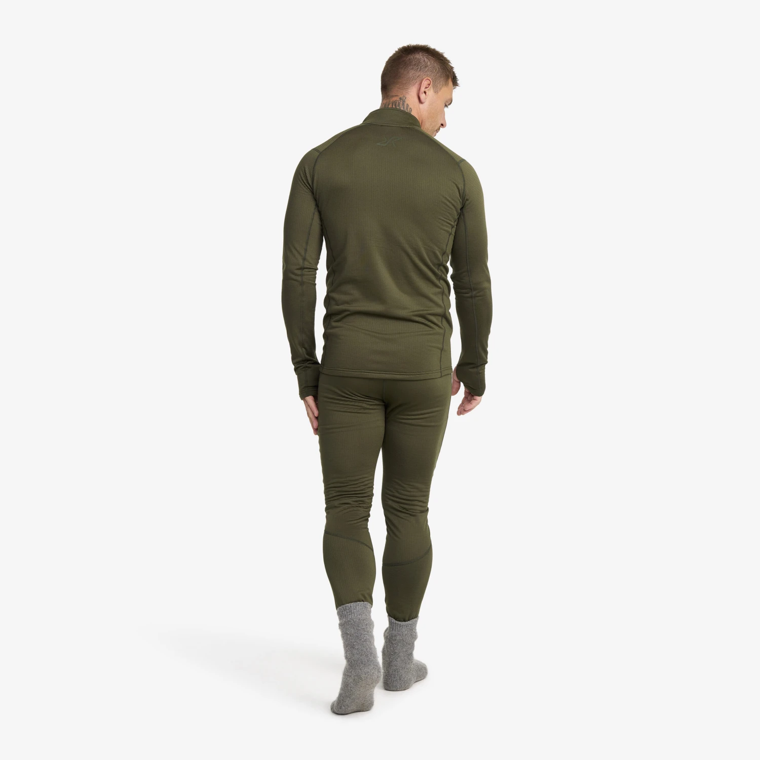 Waffle 1/2 Zip Baselayer Top Men Grape Leaf 5 Waffle 1/2 Zip Baselayer Top Men Grape Leaf - Image 3