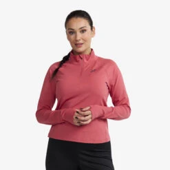 Prep Half-zip Top Women Holly Berry