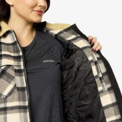 Lumber Jacket Women Tofu/Anthracite -KIN Clothing Style Shop b8365cdc e292 4796 a548 35d09b46e342
