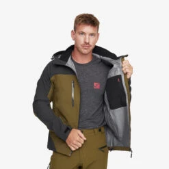 Silence Proshell Jacket Men Dark Olive/Moonless Night -KIN Clothing Style Shop d573330f e685 4e8f 97b2 eda181f54f36